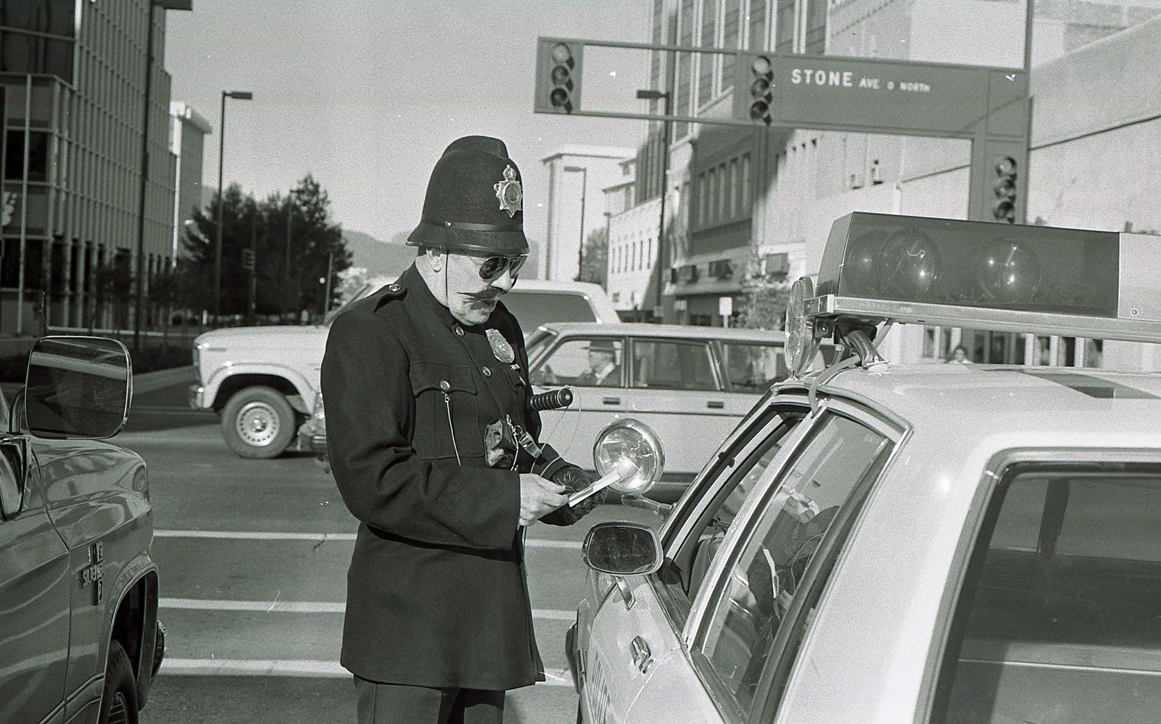 Police chief in costume